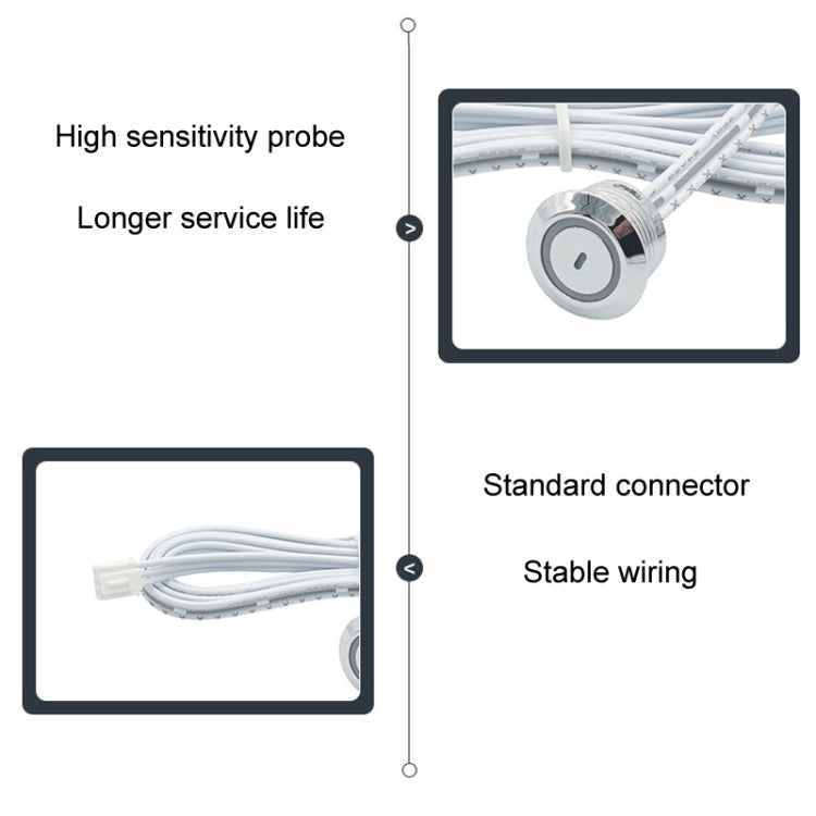 Closet And Cabinet Dimmable Tactile Centralized Control Sensor Switch Controller - Silver