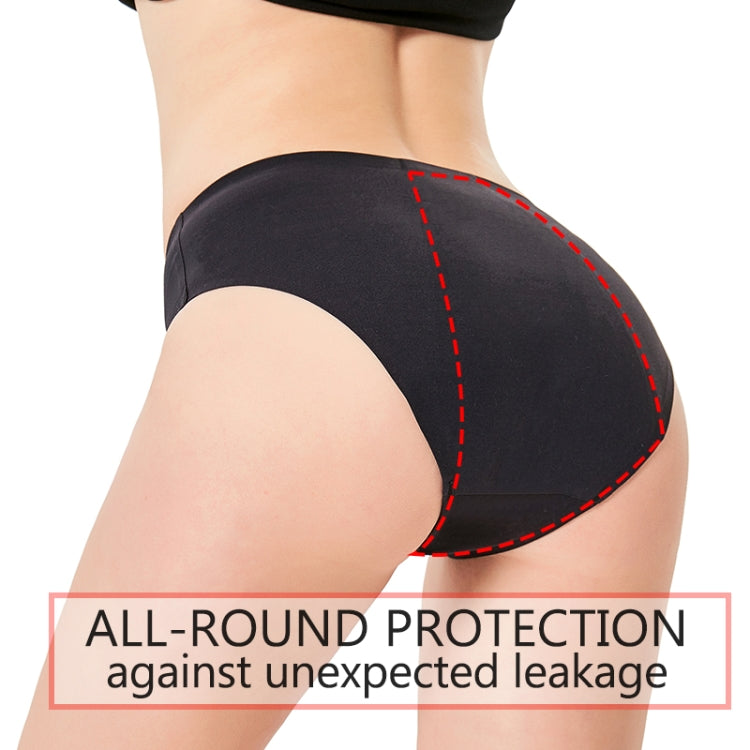 High Absorbency Women Period Panties 4-layer High Waist Seamless Menstrual Underwear, Size: XXXXL