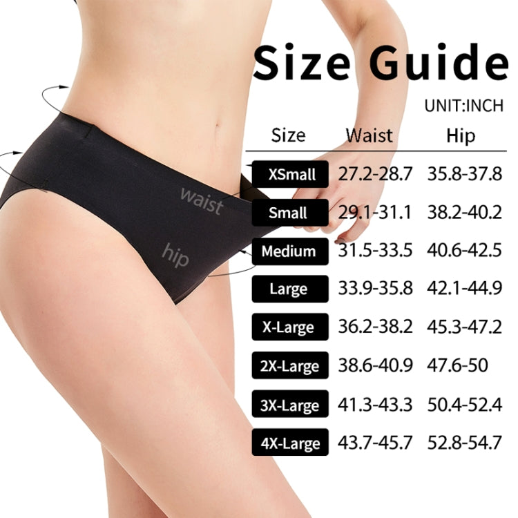High Absorbency Women Period Panties 4-layer High Waist Seamless Menstrual Underwear, Size: XL