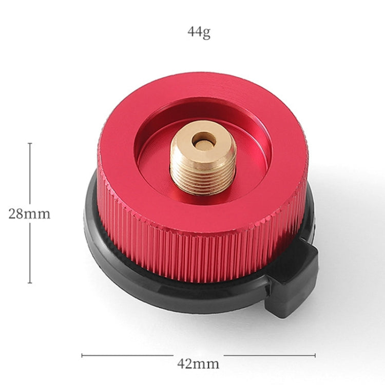 Outdoor Camping Gas Cylinder Adapter Stove Connector Closed Snap Gas Canister Converter, Color: Large Red