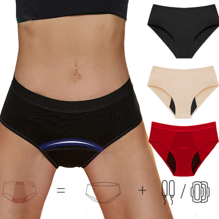 Bamboo Fiber Women Period Panties 4-Layer Mid Waist Leak-proof Menstrual Underwear, Size: S