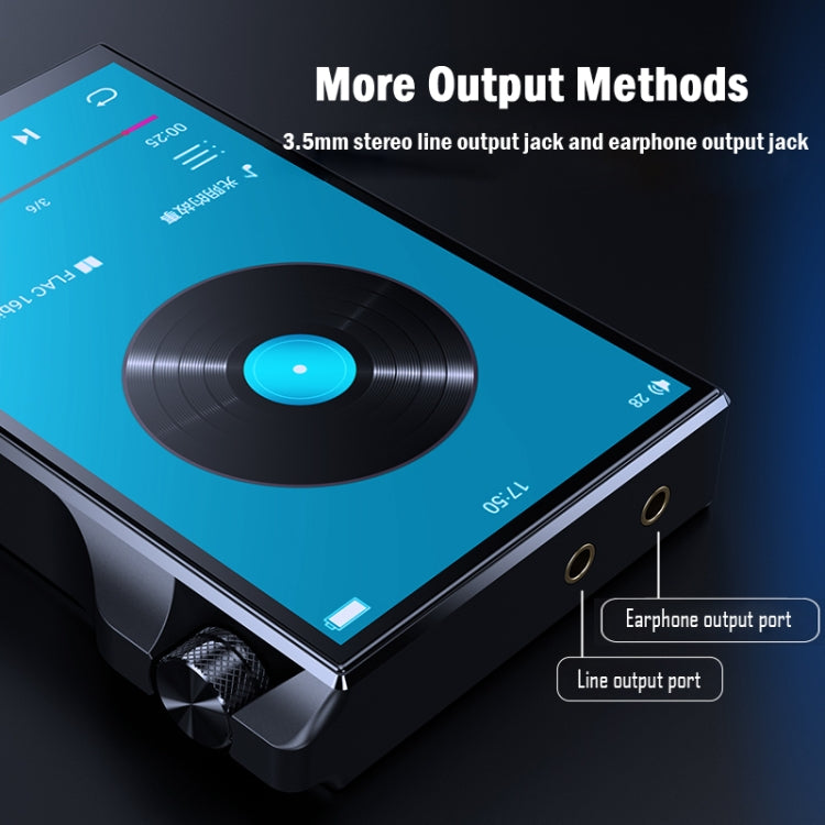 4.0 Inch Touch MP3 DSD Hard Resolution Mastering Grade Music Player, Memory: 16GB - Black