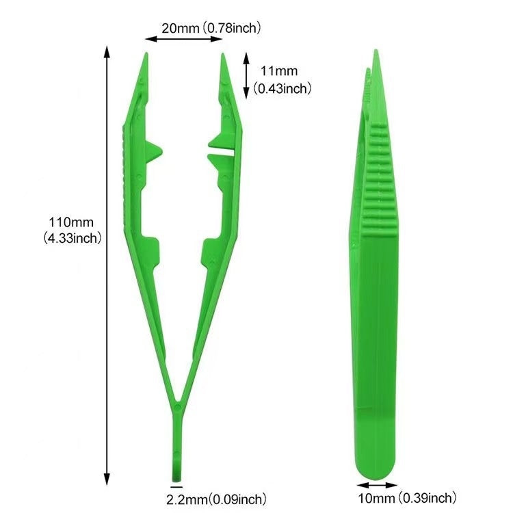 20pcs Plastic Tweezers Children DIY Accessories Tools - Random Color Delivery