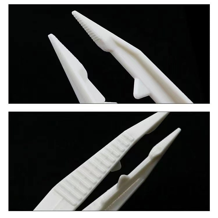 20pcs Plastic Tweezers Children DIY Accessories Tools - Random Color Delivery