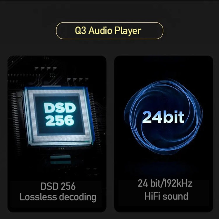 HiFi Lossless Music Player Mastering DSD256 Hard Decoding MP3, Memory: 32GB - Gray