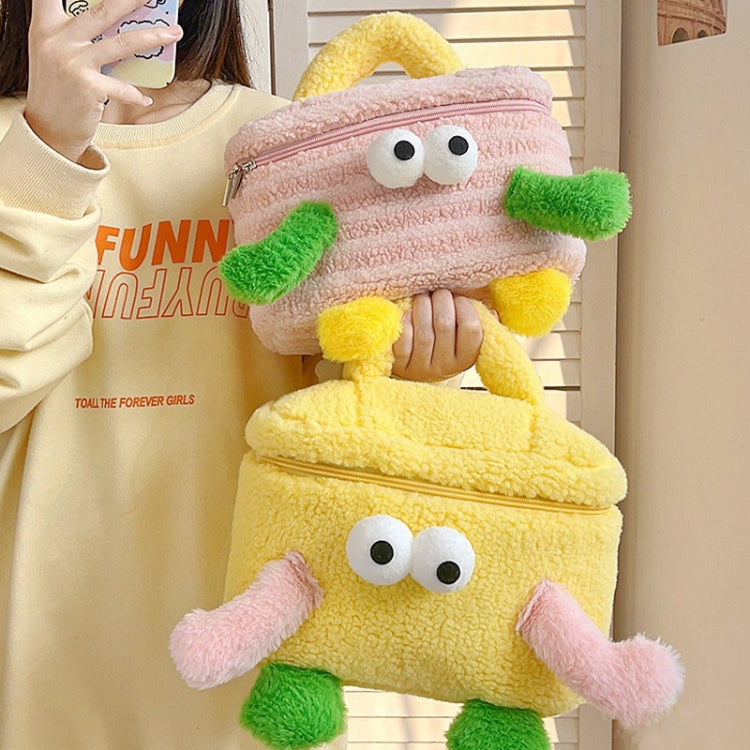 Cartoon Cute Plush Cosmetic Bag Large Capacity Travel Makeup Tools Handbag Storage Case