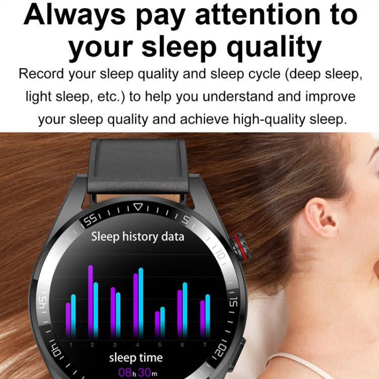 1.43 inch AMOLED Screen Smartwatch Heart Rate Blood Pressure Monitoring Bluetooth Talking Sports Watch, Color: Black Silicone Strap