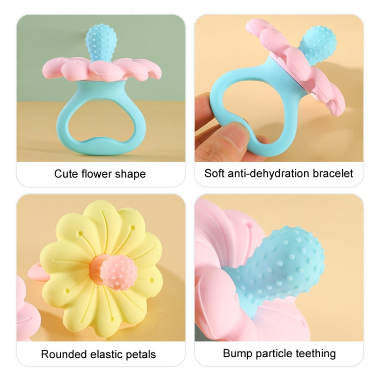 Flower Shaped Silicone Infant Teether Baby Soothing And Strengthening Boilable Teether