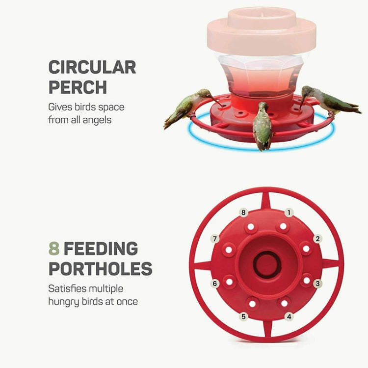 Outdoor Detachable Hanging Bird Feeder - Red