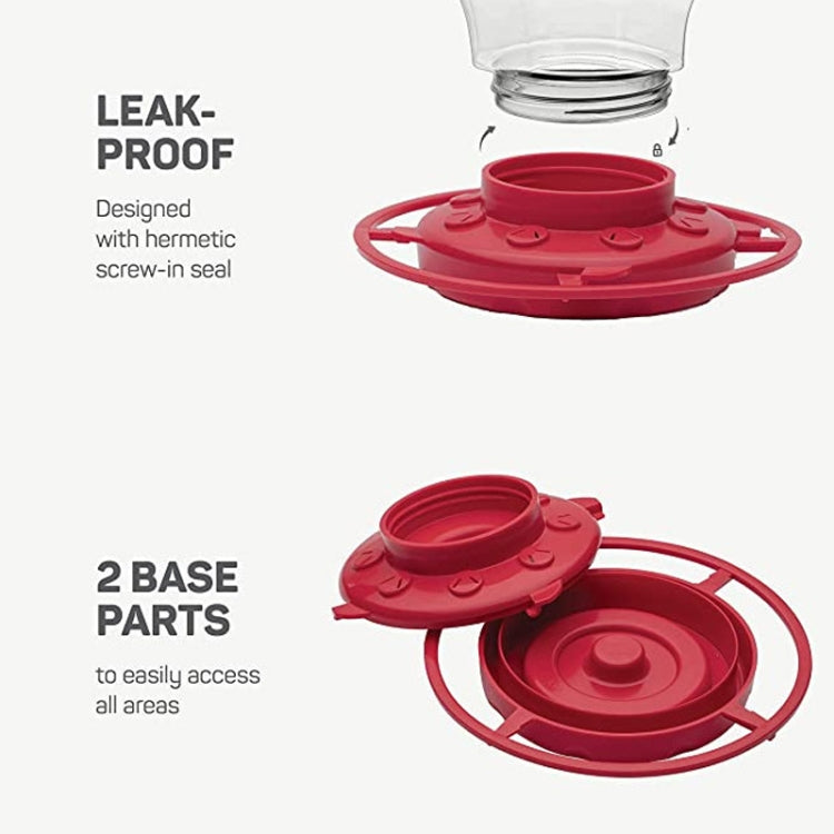 Outdoor Detachable Hanging Bird Feeder - Red