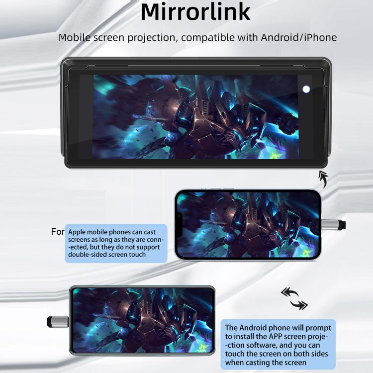 10.26 Inch Car Multimedia Display Supports Carplay/Android Auto Screen Mirroring - Display+ Camera