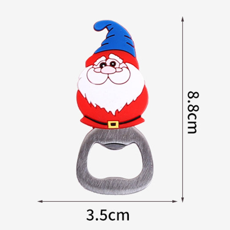 Magnetic Cute Cartoon Stainless Steel Bottle Opener Refrigerator Sticker Decoration, Style: Christmas Tree