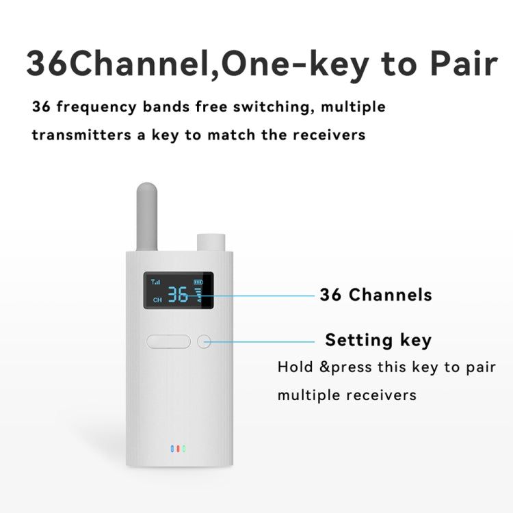 2.4G Wireless Office Conference Tour Guide Explainer One-way One-to-Many Explainer Microphone, Style: YWI22 Transmitter