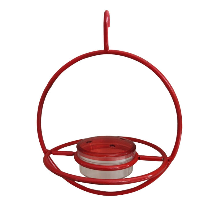 Outdoor Courtyard Garden Hanging Metal Bird Feeder, Color: Red