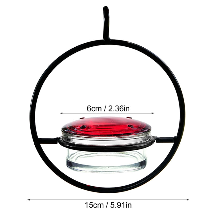 Outdoor Courtyard Garden Hanging Metal Bird Feeder, Color: Black