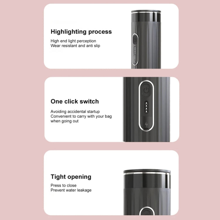 3 In 1 Automatic Wireless Italian Capsule Coffee Machine Portable Rechargeable Heating Coffee Maker - Black