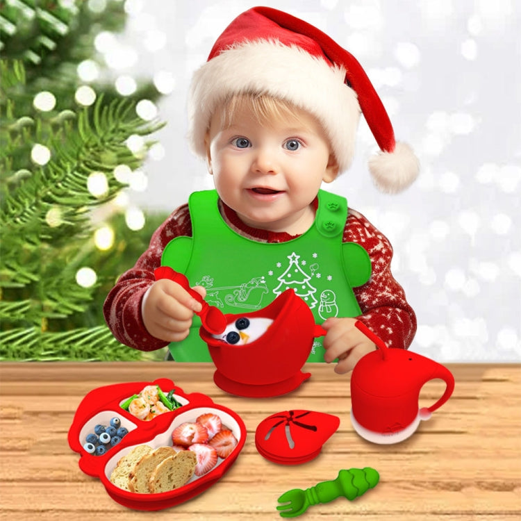 7-in-1 Silicone Children Tableware Set Christmas Gift
