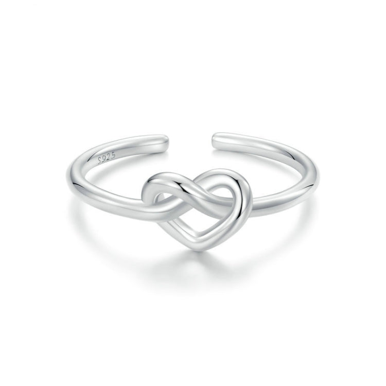 Women Heart-wrapped Adjustable Open Ring - BSR565-E