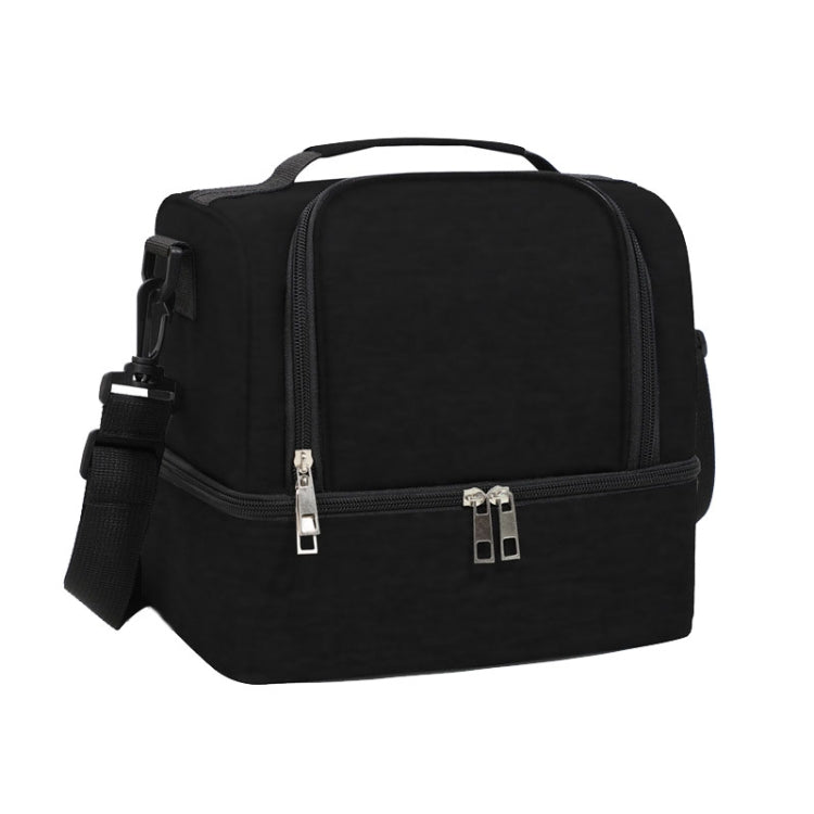 Double-Layer Outdoor Fresh Cooler Bag Mommy Bottle Bag Portable Lunch Insulated Bag