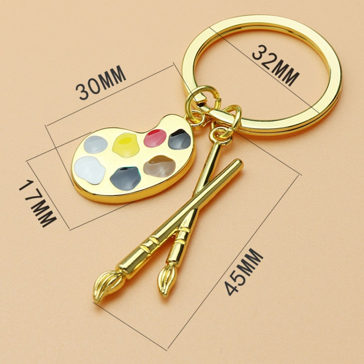 Mini Metal Drawing Board Keychain Bookbag Decorative Pendant, Color: Gold