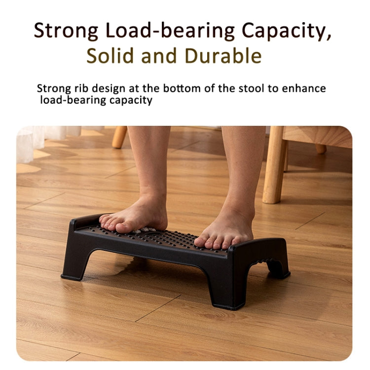 Double-row Roller Massage Foot Pedal Footrest Under the Table - Black