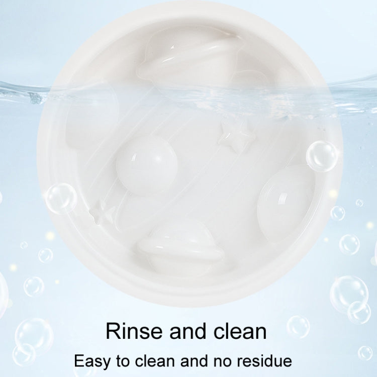 Planet Shape Pets Anti-Choking Slow Eating Bowl Cats And Dogs Spill Resistant Food Holder - White