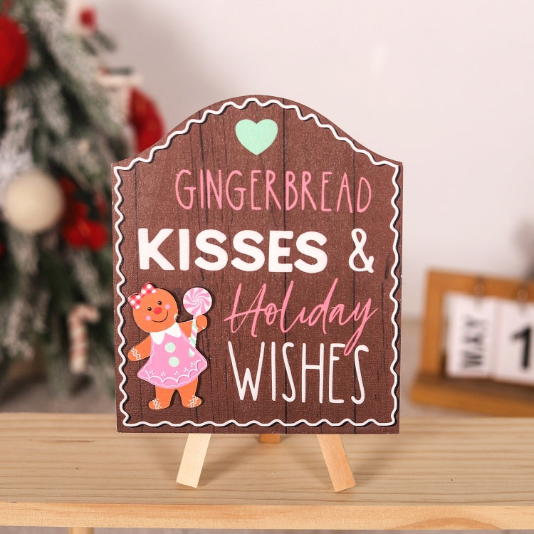 Wooden Cookie Man Store Welcome Ornaments Christmas Wooden Sign Decoration