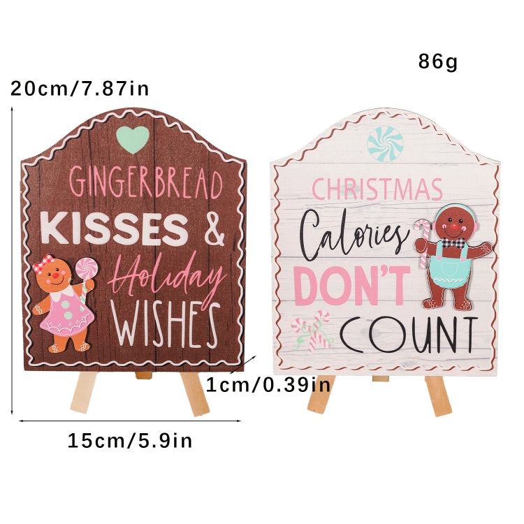 Wooden Cookie Man Store Welcome Ornaments Christmas Wooden Sign Decoration