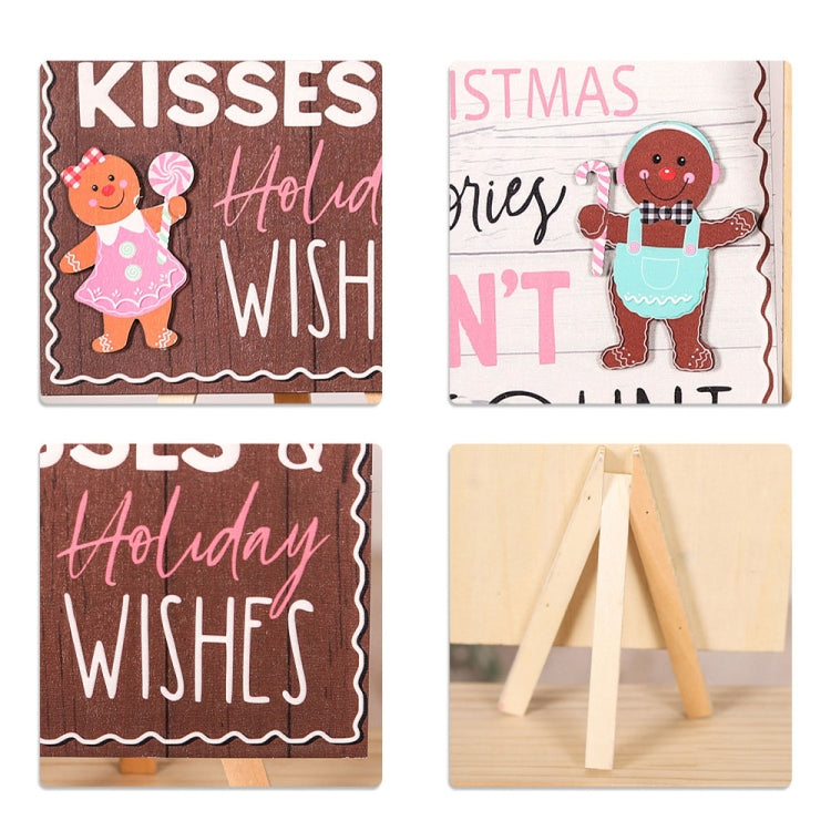 Wooden Cookie Man Store Welcome Ornaments Christmas Wooden Sign Decoration