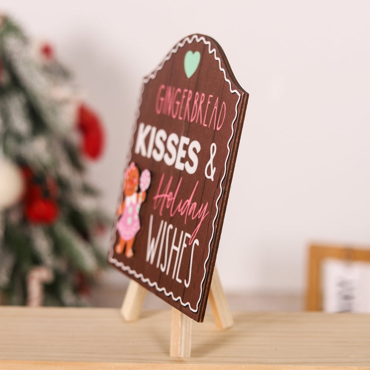 Wooden Cookie Man Store Welcome Ornaments Christmas Wooden Sign Decoration