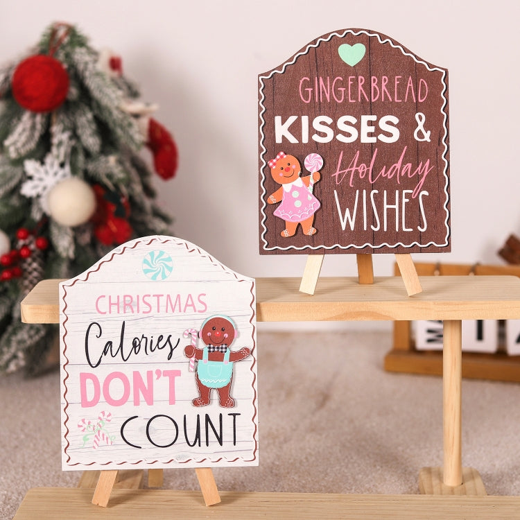 Wooden Cookie Man Store Welcome Ornaments Christmas Wooden Sign Decoration