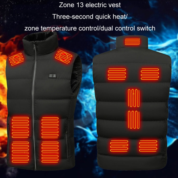 Winter Smart Dual-control 13-zone Charging Heating Vest, Size: XXL
