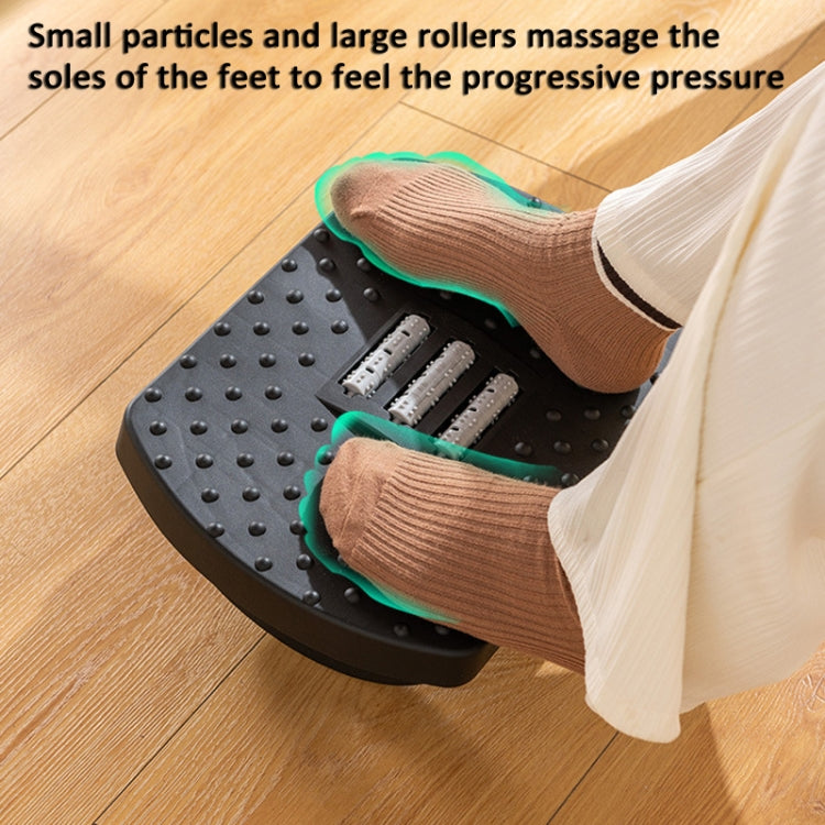 Mini Semicircular 180 Degree Swing Footstool Massage Footrest With Handle - Black