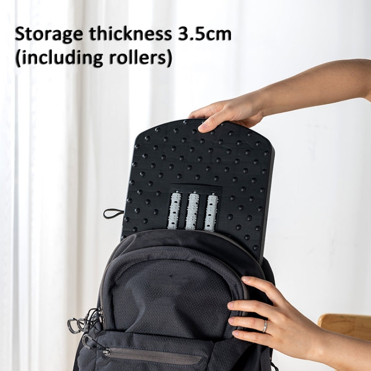 Mini Semicircular 180 Degree Swing Footstool Massage Footrest With Handle - Black