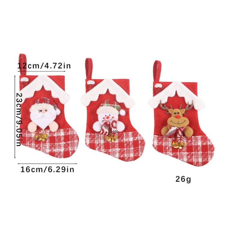House-shaped Christmas Stockings Gift bag Christmas Eve Decoration Candy Stockings