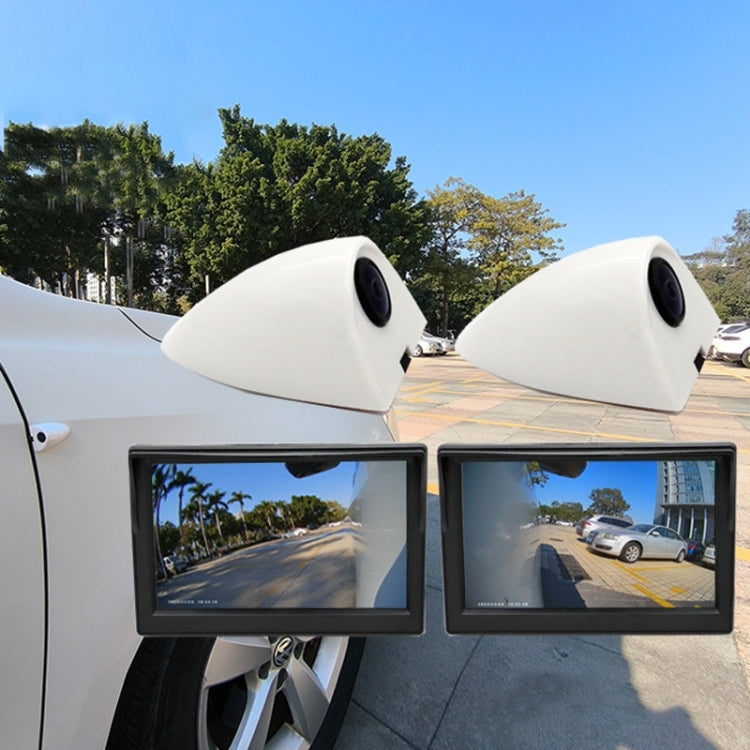 5 Inch AHD Video Monitor Car Reversing High-Definition Camera, Specification: Folding Screen Video Recording + Side Mounting