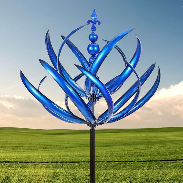 Metal Iron Windmill Crafts Outdoor Gardening Decorative Ground Planter