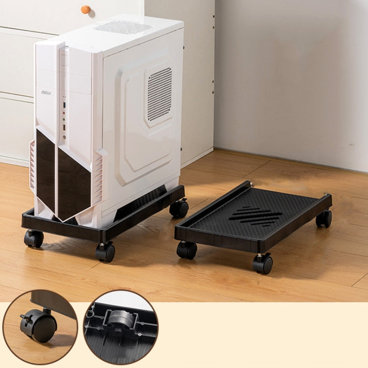 Computer Host Bracket Desktop Chassis Mobile Tray Base Heightening Rack with Pulley, Spec: Universal Wheel + Straight Wheel