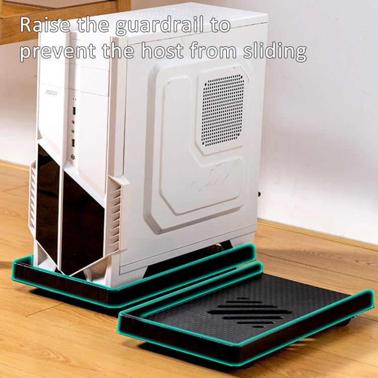 Computer Host Bracket Desktop Chassis Mobile Tray Base Heightening Rack with Pulley, Spec: Universal Wheel
