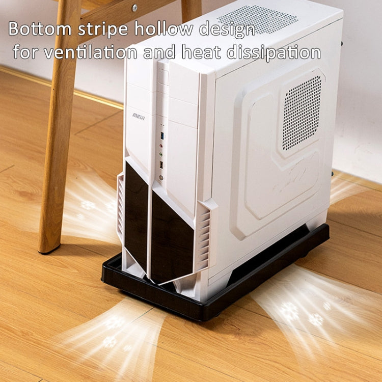 Computer Host Bracket Desktop Chassis Mobile Tray Base Heightening Rack with Pulley, Spec: Straight Wheel