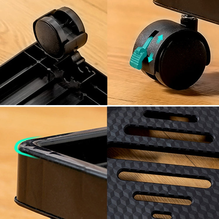 Computer Host Bracket Desktop Chassis Mobile Tray Base Heightening Rack with Pulley, Spec: Universal Wheel