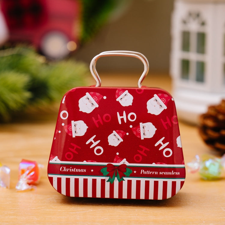 Christmas Decorations Handbag-shaped Candy Box Children Gift Iron Box