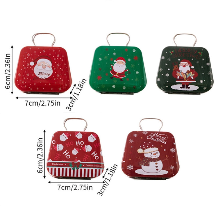 Christmas Decorations Handbag-shaped Candy Box Children Gift Iron Box