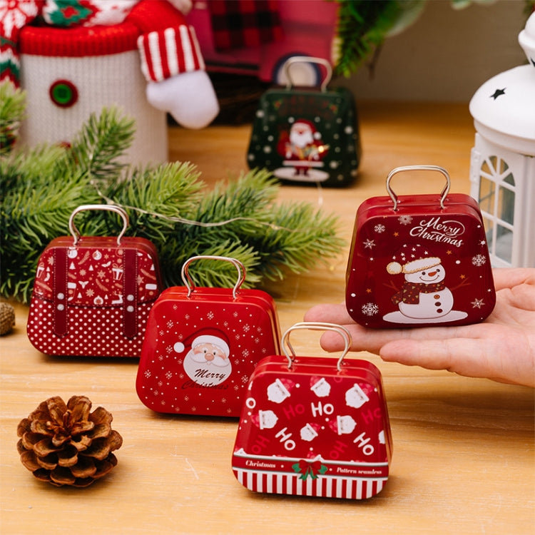 Christmas Decorations Handbag-shaped Candy Box Children Gift Iron Box