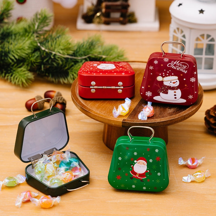 Christmas Decorations Handbag-shaped Candy Box Children Gift Iron Box