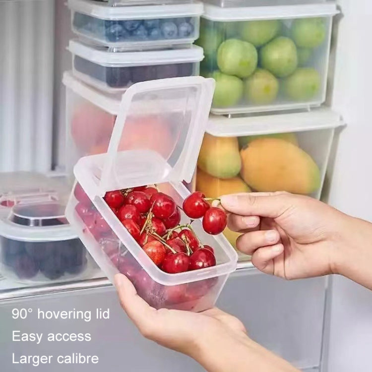 2pcs /Set Round 600ml+Square 500ml Fruit Vegetable Small Dispenser Refrigerator Fresh Storage Boxes