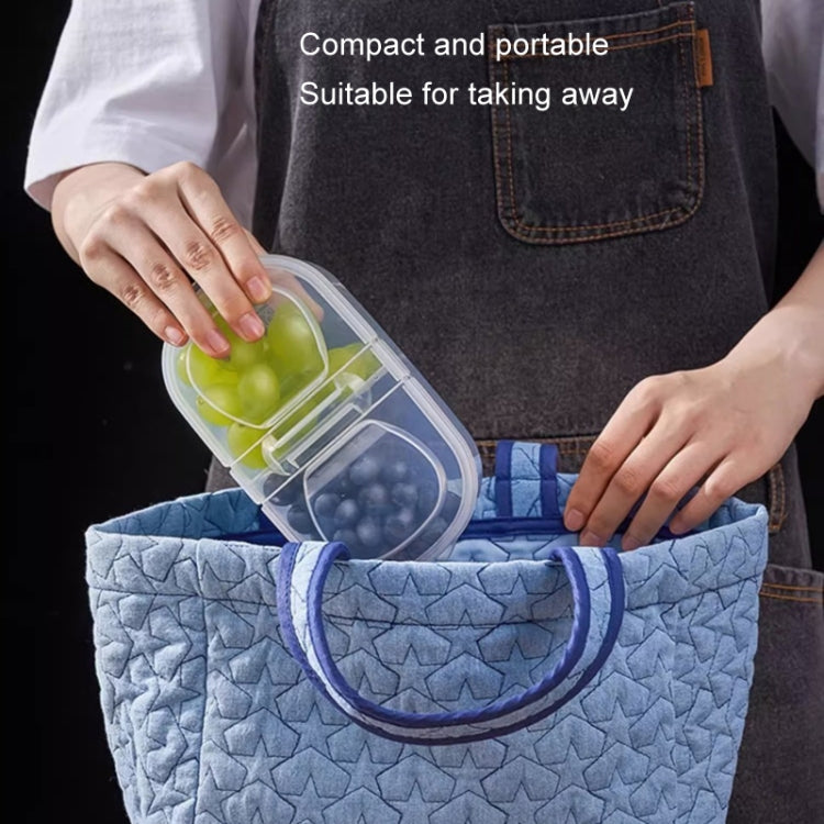 2pcs /Set Round 600ml+Square 500ml Fruit Vegetable Small Dispenser Refrigerator Fresh Storage Boxes