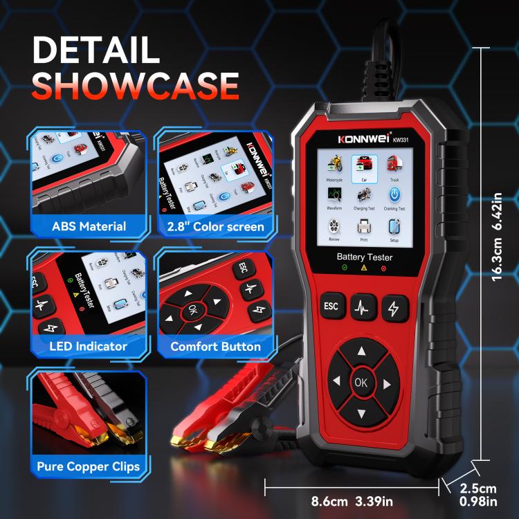 KONNWEI Automotive OBD2 Fault Diagnostic Tool Engine Code Reader 13 Languages