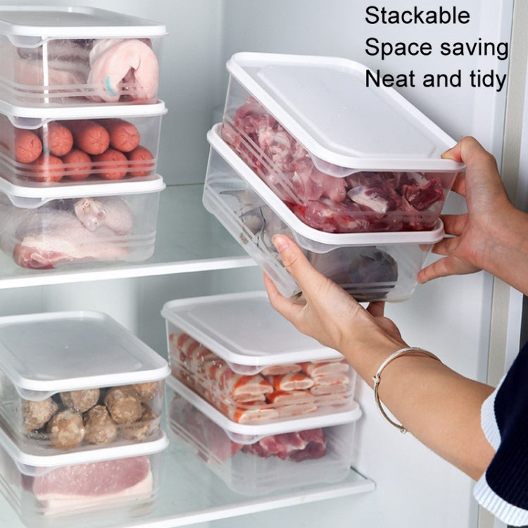 2000ml Refrigerator Storage Box Large Capacity Transparent Fresh Food Organiser