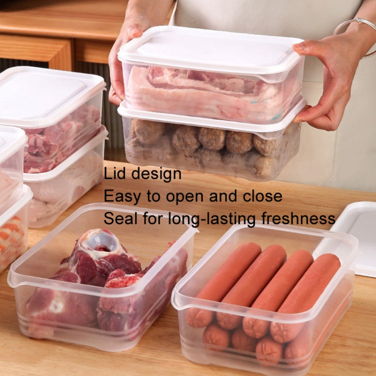 2000ml Refrigerator Storage Box Large Capacity Transparent Fresh Food Organiser